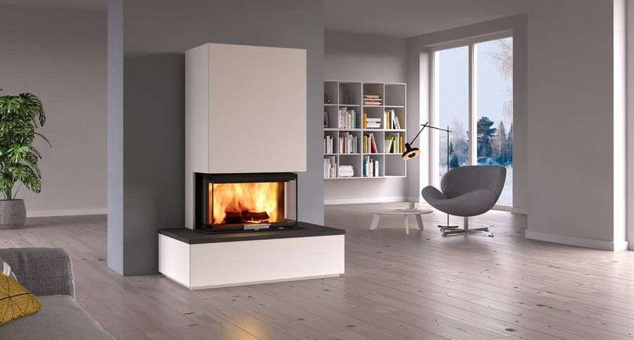 Nordpeis Monaco Bench (топка Q-34UL IR) готовый дровяной каминокомплект
