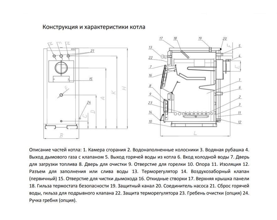 Parpol PL-PRO 40 KW твердотопливный котел