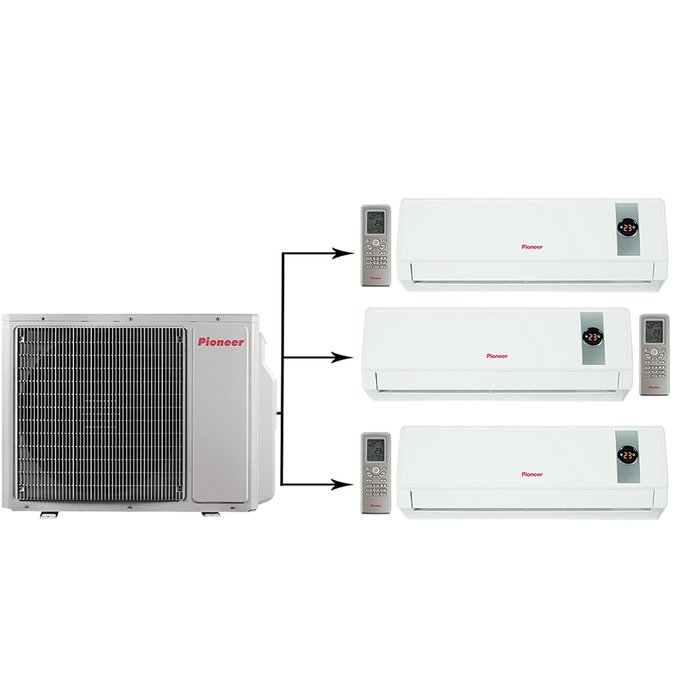 Pioneer 3MSHD24A/KRMS07A*3шт мульти сплит система
