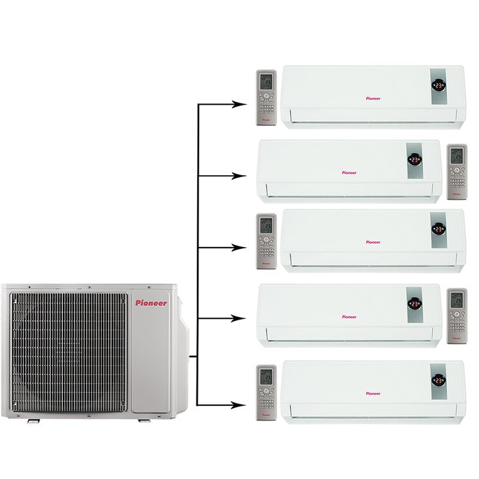 Pioneer 5MSHD42A/KRMS07A*5шт мульти сплит система