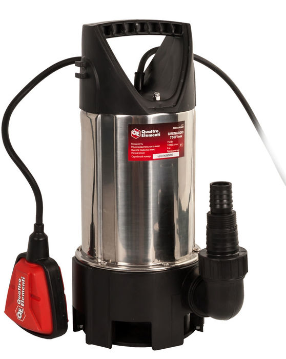 QUATTRO ELEMENTI Drenaggio 750 F Inox дренажный насос
