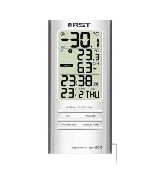 Rst 02310 с будильником современная метеостанция