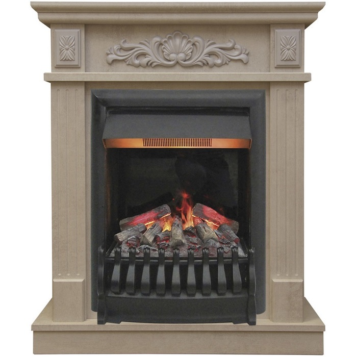 Real-Flame Adelaida STD/EUG WT с очагом 3D Oregan электрокамин с классическим очагом 3D