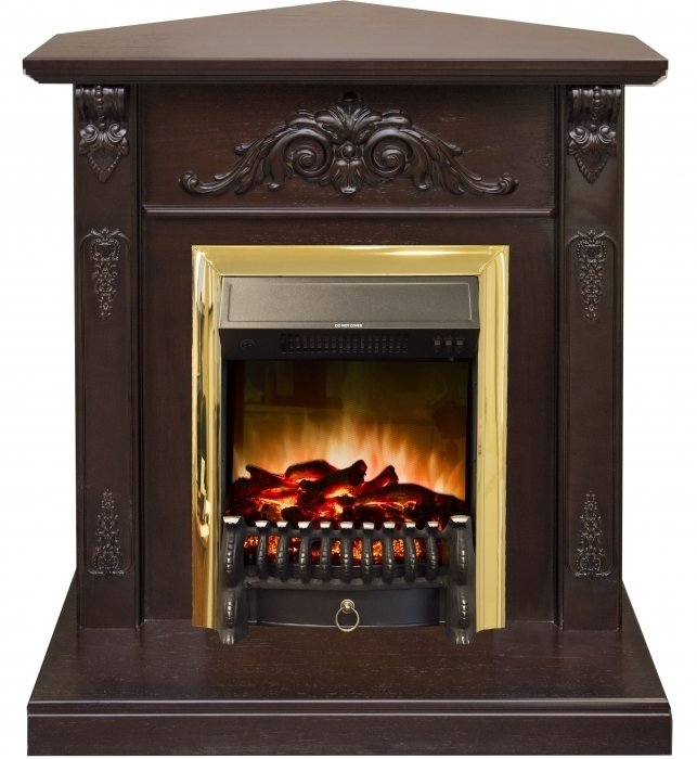 Real-Flame Anita corner AO-215 с очагом FOBOS LUX BL электрокамин с классическим очагом 2D