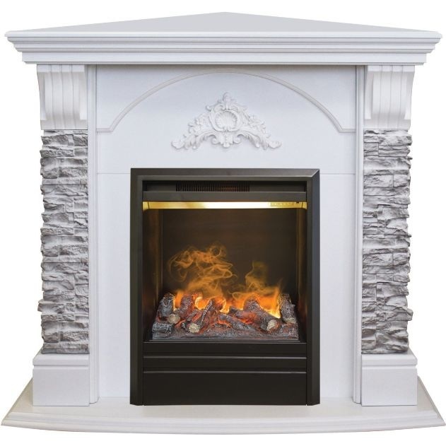 Real-Flame Athena Corner GR STD/EUG/24 WT с очагом 3D Olympic камин угловой электрический с эффектом пламени 3D