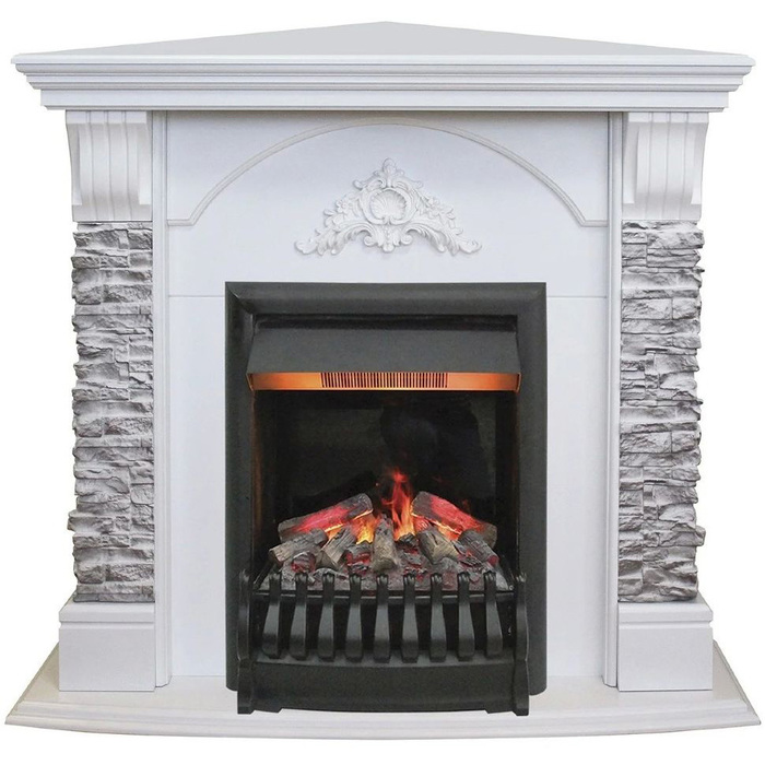 Real-Flame Athena Corner GR STD/EUG/25/25'5 WT с очагом 3D Oregan электрокамин с классическим очагом 3D