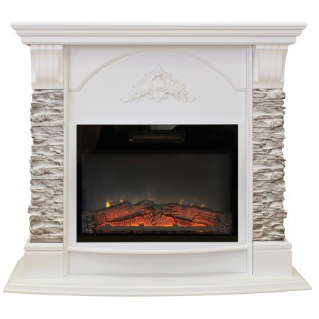 Real-Flame Athena GR STD/EUG/25/24 WT с очагом Kendal 24 красивый электрический каминокомплект с тачскрином