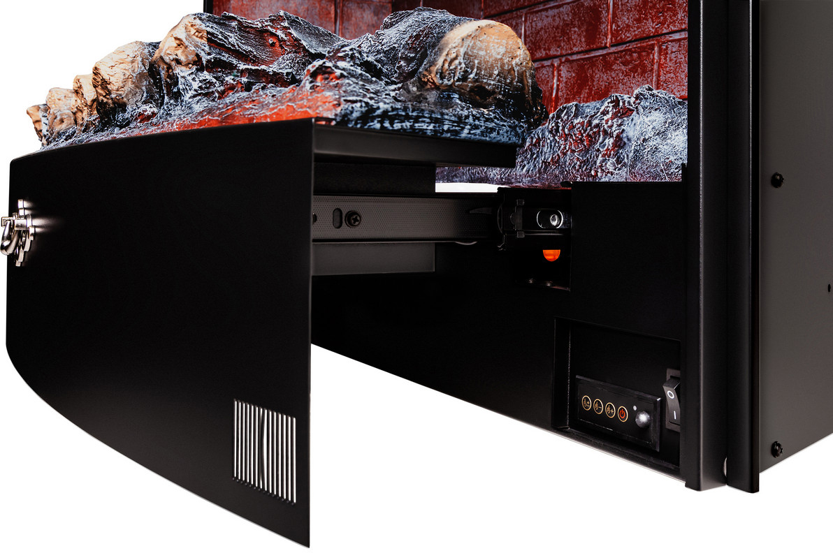 Real-Flame Barcelona 26/33 AO с очагом 3D Firestar 33 электрокамин с широким очагом 3D