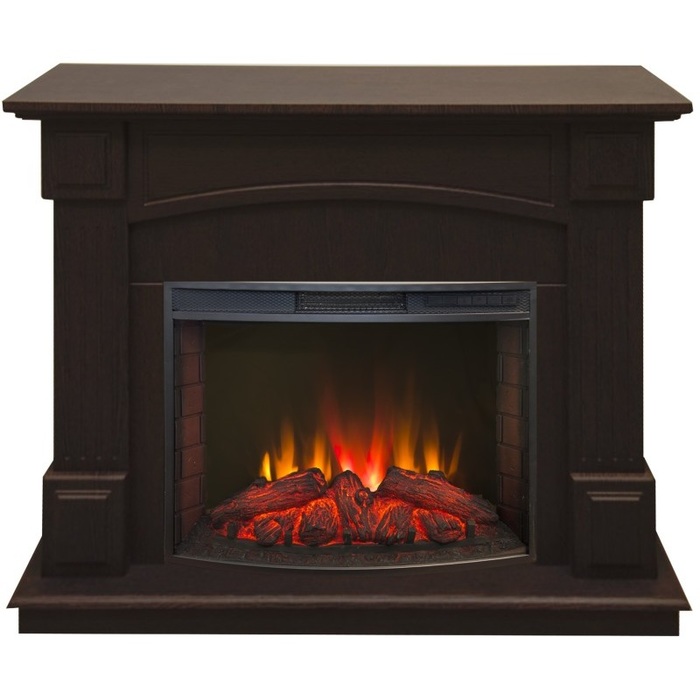 Real-Flame Carolina 25,5 DN с очагом Evrika 25,5 LED пристенный электрокамин со звуком