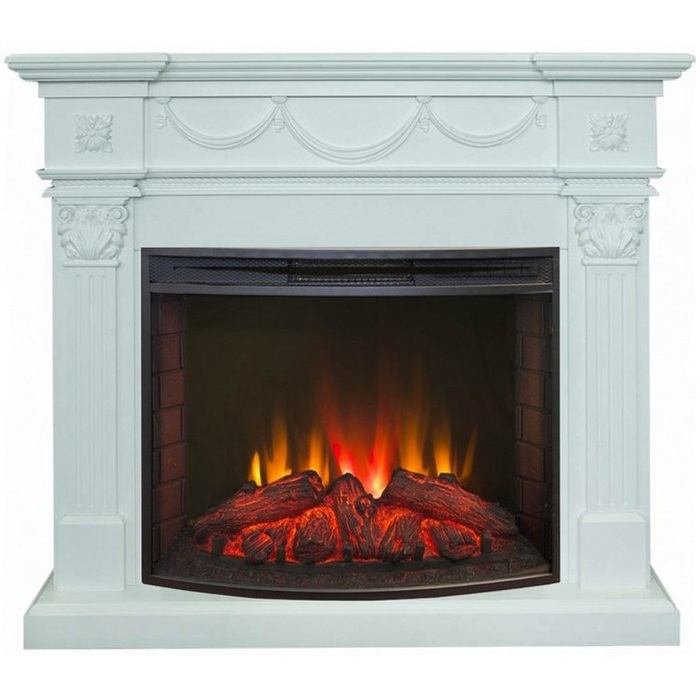Real-Flame Casablanca 25,5/26 WT с очагом Evrika 25,5 LED пристенный электрокамин