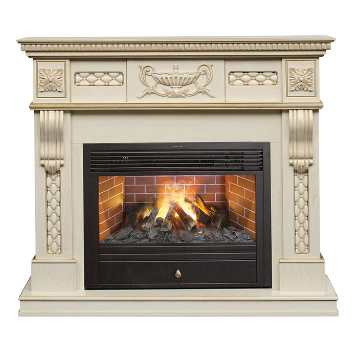 Real-Flame Corsica Lux 26 WT с очагом 3D Novara электрокамин с широким очагом 3D