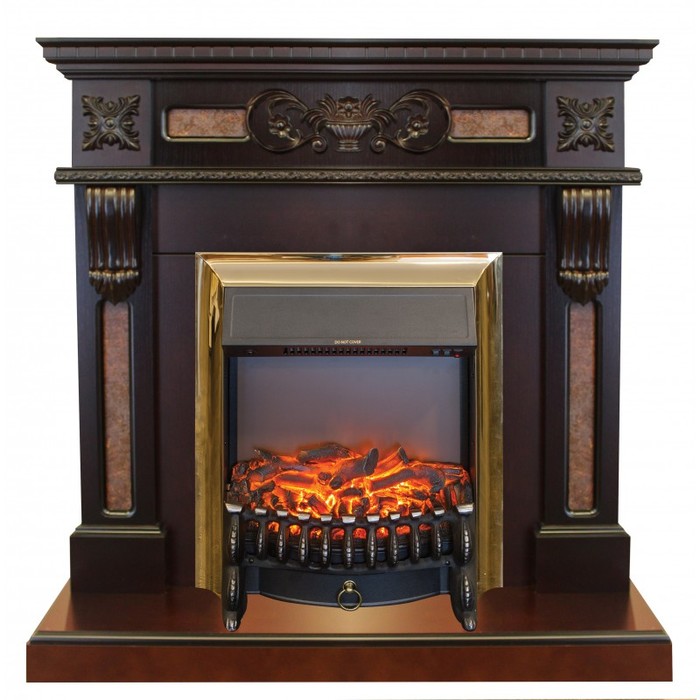 Real-Flame Corsica STD/EUG AO с очагами Fobos s Lux BL/BR, Majestic s Lux BL/BR широкий закрытый электрокамин