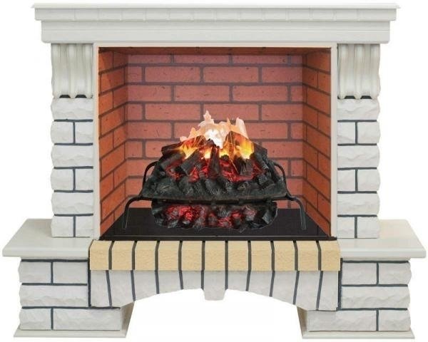 Real-Flame Country 26 WT с очагом 3D Silva log+Brick вставка 26 поздний классицизм практичный электрокамин