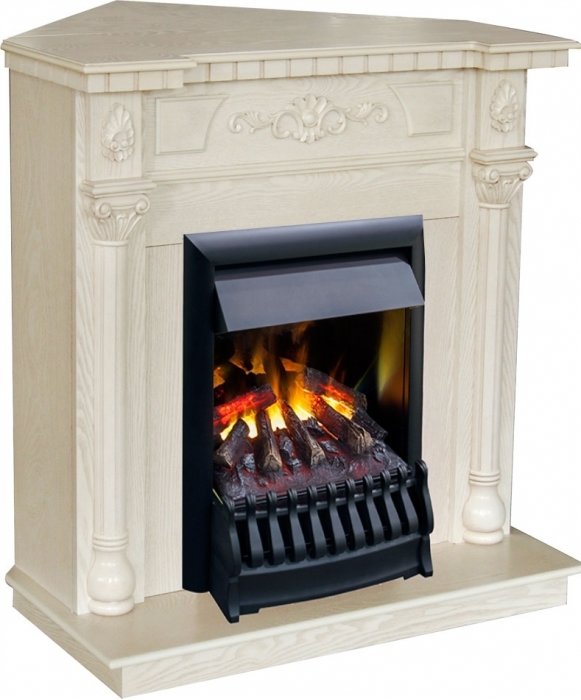 Real-Flame Dacota Corner WT с очагом 3D Oregan декоративный угловой электрокамин