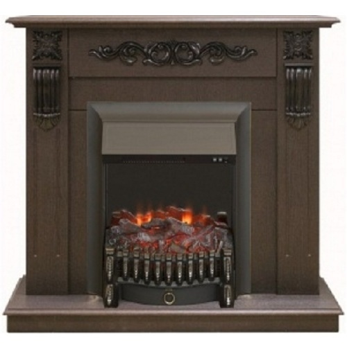 Real-Flame Dominica STD/EUG DN с очагом Fobos s Lux BL/BR, Majestic s Lux BL/BR камин в квартиру электрический
