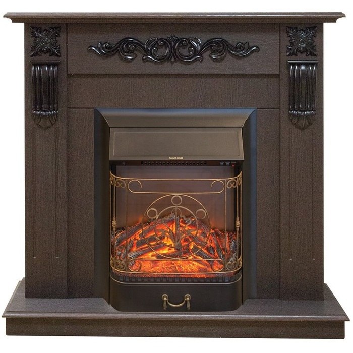 Real-Flame Dominica STD/EUG DN с очагом Fobos s Lux BL/BR, Majestic s Lux BL/BR камин в квартиру электрический