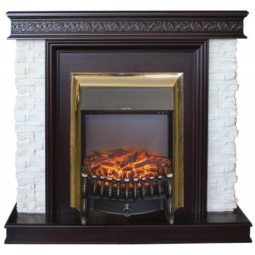 Real-Flame Donna STD/EUG AO с очагом "Fobos s Lux BL/BR, Majestic s Lux BL/BR" электрокамин с классическим очагом 2D