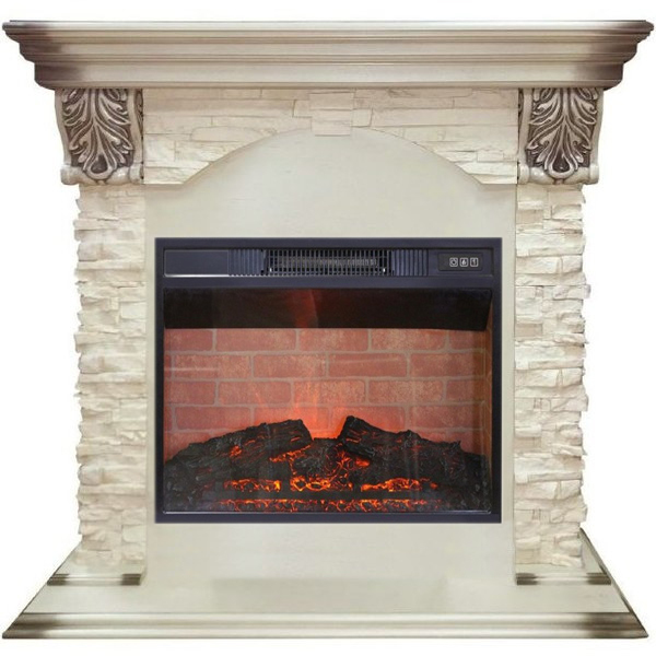 Real-Flame Dublin LUX STD/EUG/24 WT Irvine 24 электрокамин с широким очагом 2D