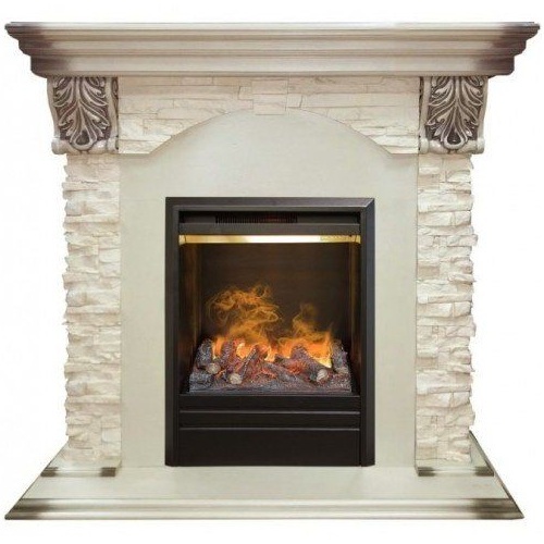 Real-Flame Dublin LUX STD/EUG WT с очагом 3D Olympic с паром современный 3D камин с эффектом живого огня