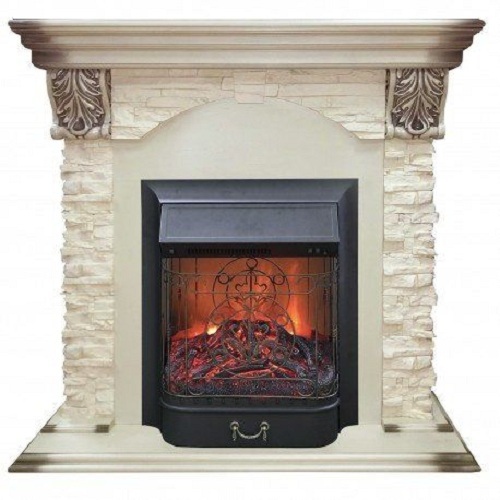 Real-Flame Dublin LUX STD/EUG/24 WT с очагом Fobos s Lux BL/BR, Majestic s Lux BL/BR камин в квартиру электрический