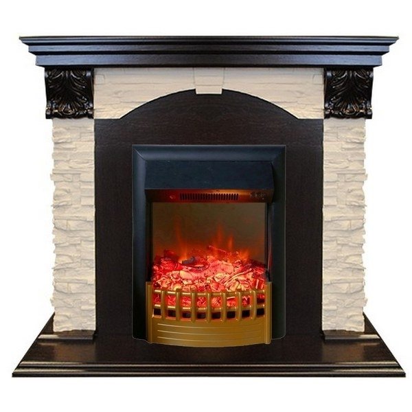 Real-Flame Dublin LUX STD/EUG с очагом Rimini стильный дизайн широкий каминокомплект