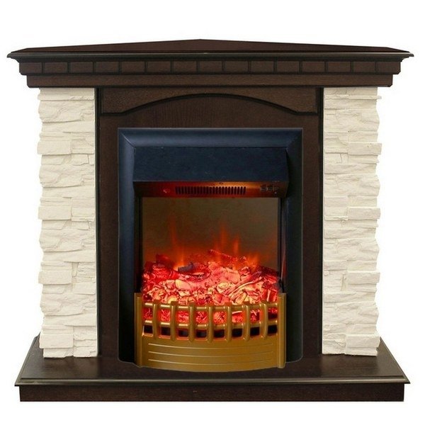 Real-Flame Elford Corner STD/EUG с очагом Rimini красивый экономичный электрокамин