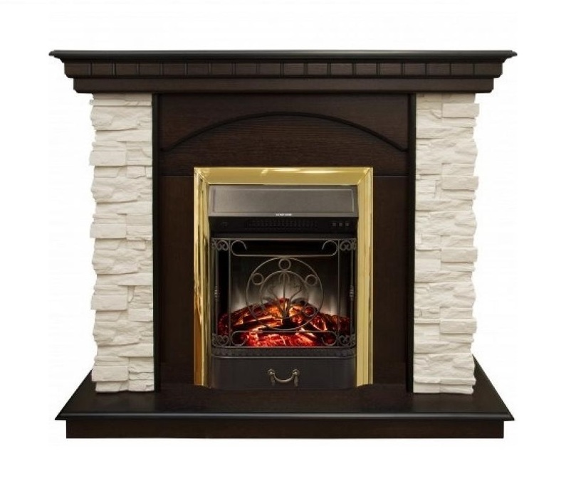 Real-Flame Elford ST AO + Fobos/Majestic высокий мраморный электрокамин