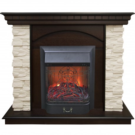 Real-Flame Elford STD/EUG AO с очагами Fobos/Majestic под телевизор модель электрического камина