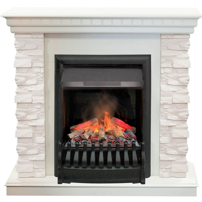 Real-Flame Elford WT с очагом 3D Oregan с паром мраморный электрокамин