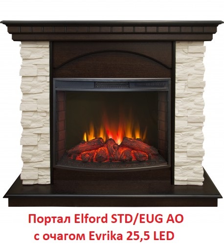 Real-Flame Evrika 25,5 LED широкий очаг 2D
