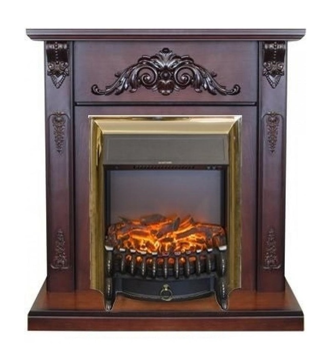 Real-Flame Fobos BR S современный очаг в золотом цвете