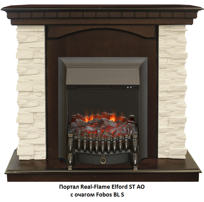 Real-Flame Fobos Lux из стали электрический очаг