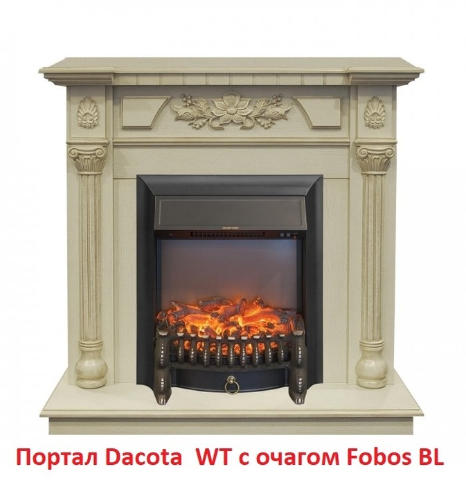 Real-Flame Fobos Lux Black (AF65) классический очаг 2D