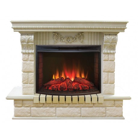 Real-Flame Gracia 25'5/24 WT с очагом Evrika 25,5 LED электрокамин с широким очагом 2D