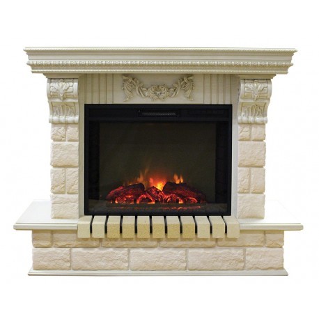 Real-Flame Gracia 25'5/24 WT с очагом Sparta 25,5 LED электрокамин с широким очагом 2D