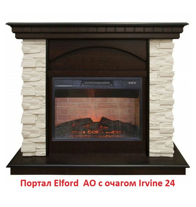 Real-Flame Irvine 24 широкий очаг 2D