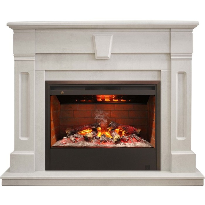 Real-Flame Kellie 25,5/26 WT с очагом 3D Helios 26 3D Электрокамин (очаг+портал) с паром и звуком
