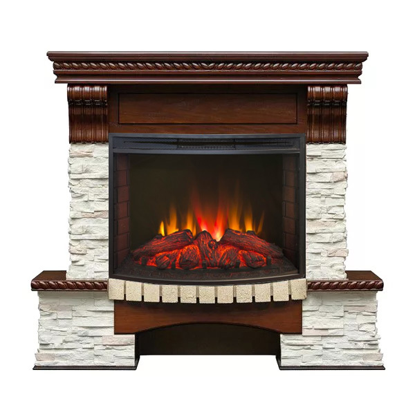 Real-Flame Kingstone 25/25,5 с очагом Evrika 25,5 LED электрокамин с широким очагом 2D