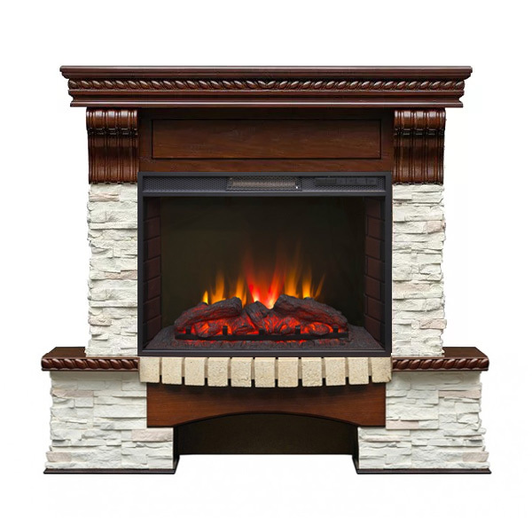 Real-Flame Kingstone 25/25,5 с очагом Sparta 25,5 LED электрокамин с широким очагом 2D