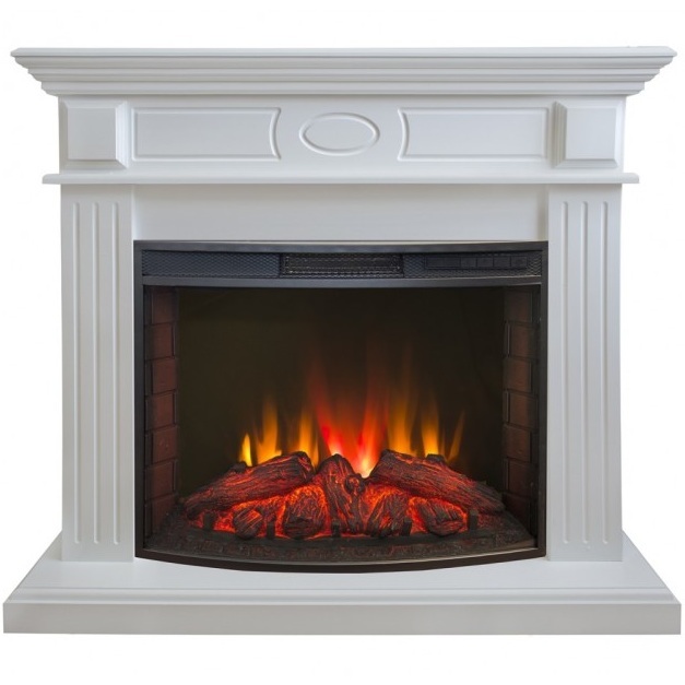 Real-Flame Leda 24/25,5 WT с очагом Evrika 25,5 LED электрический камин в скандинавском стиле