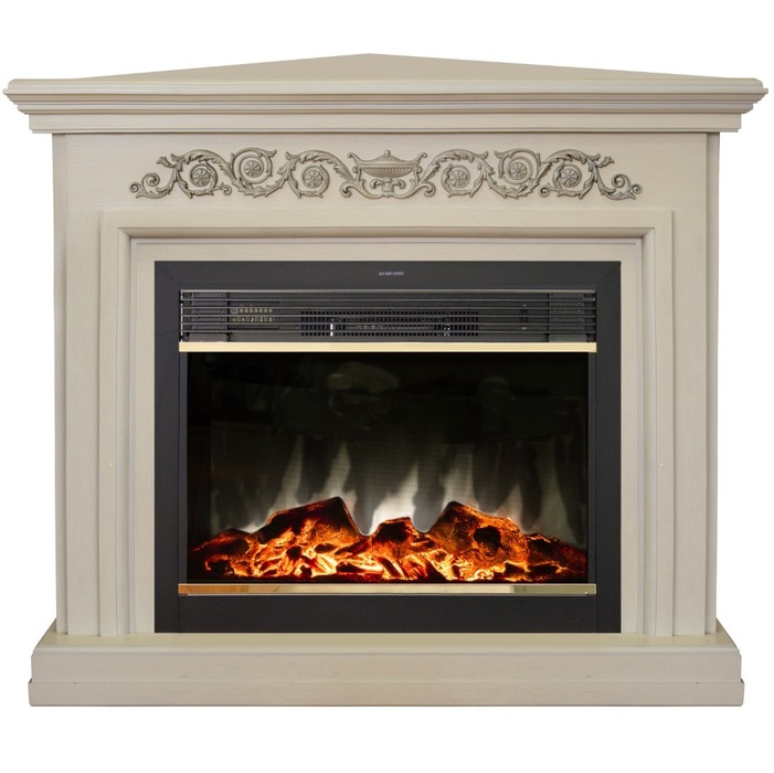Real-Flame Leticia Corner 26 WT с очагом Moonblaze Lux Bl/Br электрокамин с широким очагом 2D