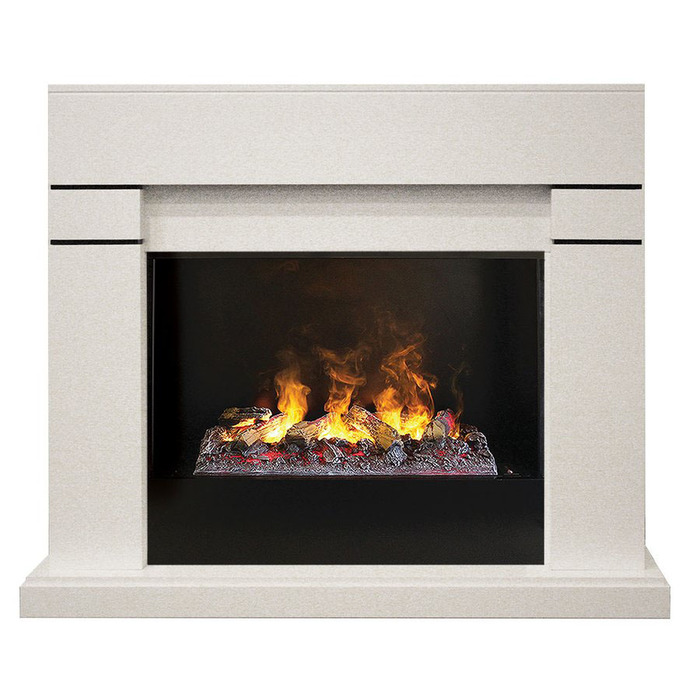 Real-Flame Lindelse 26 WT с очагом 3D Cassette 630 (Black вставка) электрокамин с широким очагом 3D