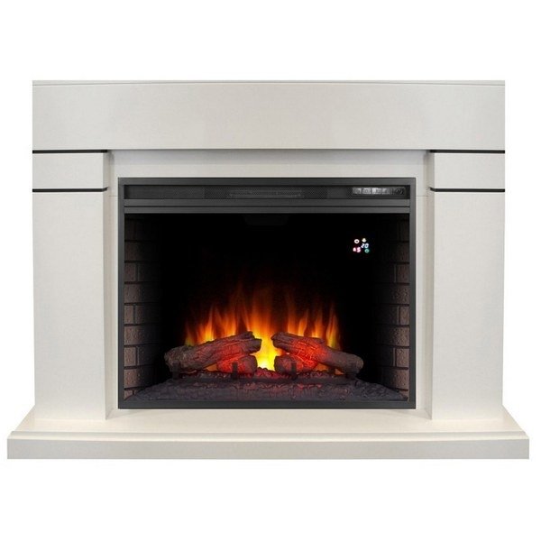 Real-Flame Lindelse 26 WT с очагом Epsilon 26 S IR  LED дисплей прямоугольный электрический камин