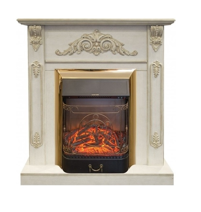 Real-Flame Majestic Lux Brass золотой закрытый очаг