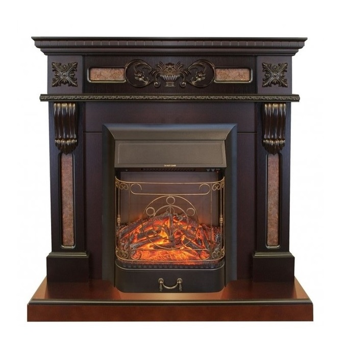 Real-Flame Majestic Lux Brass золотой закрытый очаг