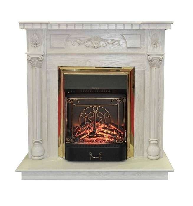 Real-Flame Majestic Lux Brass золотой закрытый очаг