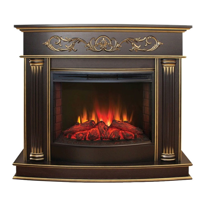 Real-Flame Milano 25/25,5 DN с очагом Evrika 25,5 LED электрокамин с широким очагом 2D