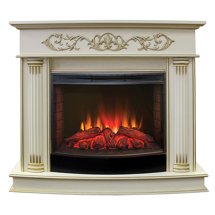 Real-Flame Milano 25/25,5 WT с очагом Evrika 25,5 LED электрокамин с широким очагом 2D