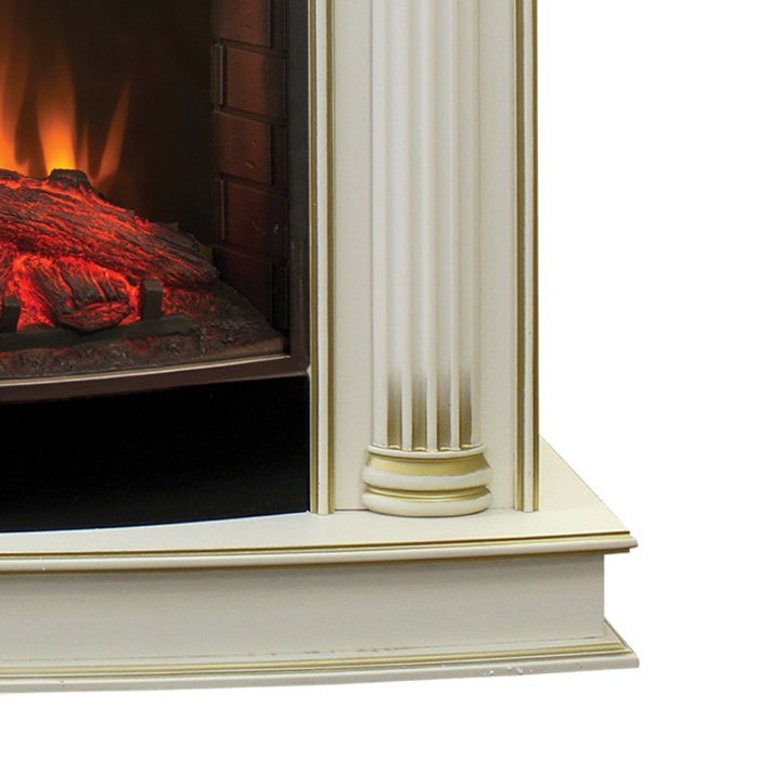 Real-Flame Milano 25/25,5 WT с очагом Evrika 25,5 LED электрокамин с широким очагом 2D
