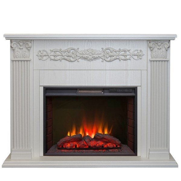 Real-Flame Milton 25,5/26 WT с очагом Sparta 25,5 LED современный камин электрического типа
